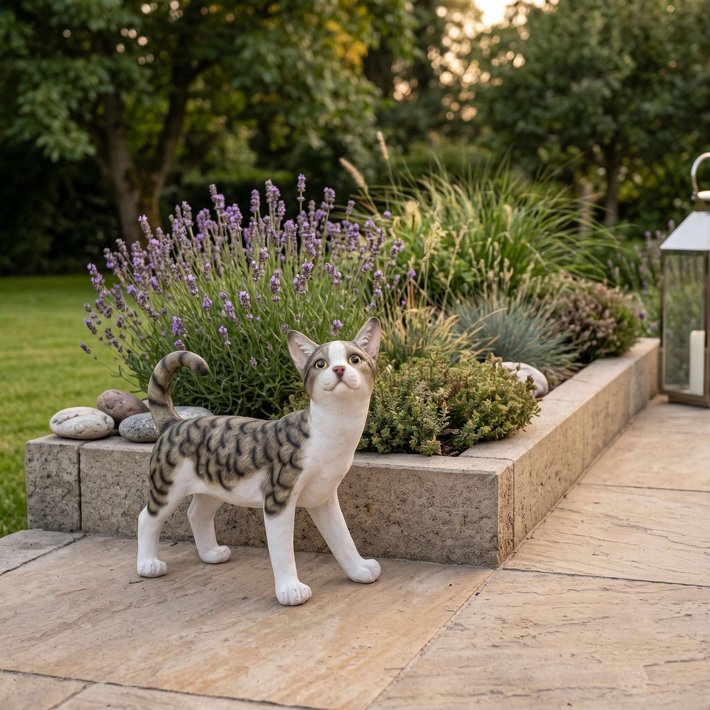 Murli Katzen Dekofigur für den Garten & Wohnraum – realistische Optik
