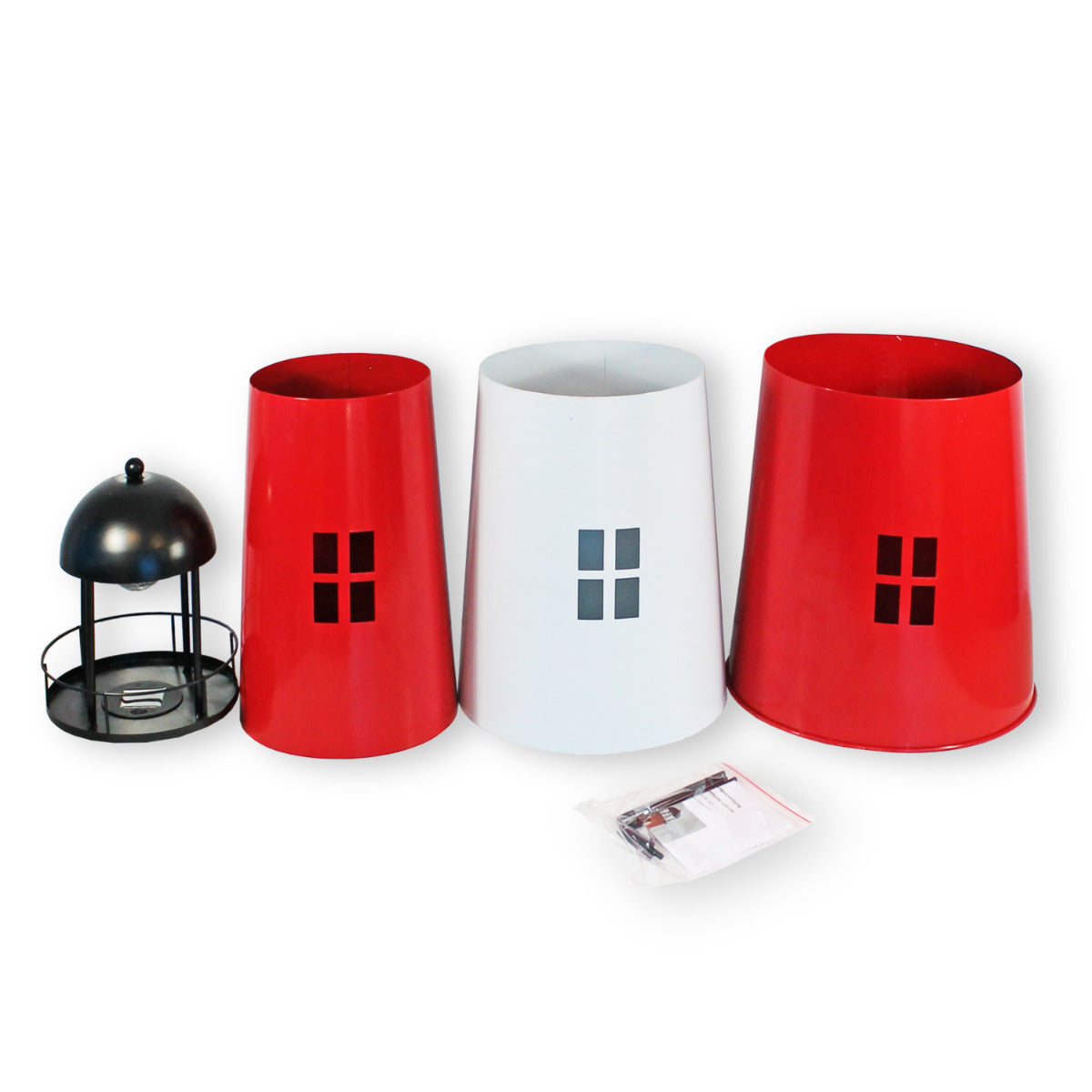 Leuchtturm Garten 120 cm mit Licht Solar Leuchtturm Metall Maritime Deko mit LED Beleuchtung Gartendeko Maritim