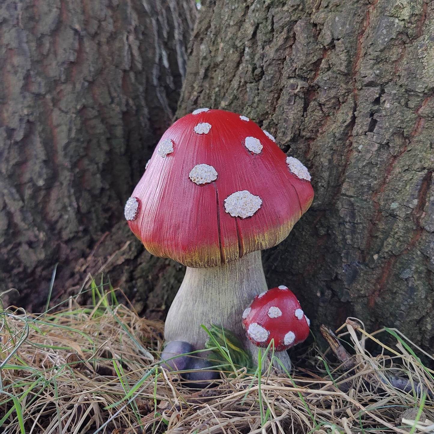 Fliegenpilz 18 cm Dekopilze Pilzfiguren Deko Fliegenpilz - Premium Dekoration