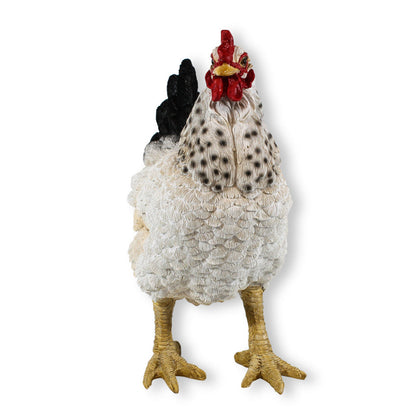Gartendeko Huhn Figur Weiß 35cm stehend Deko Hühner Deko Hennen