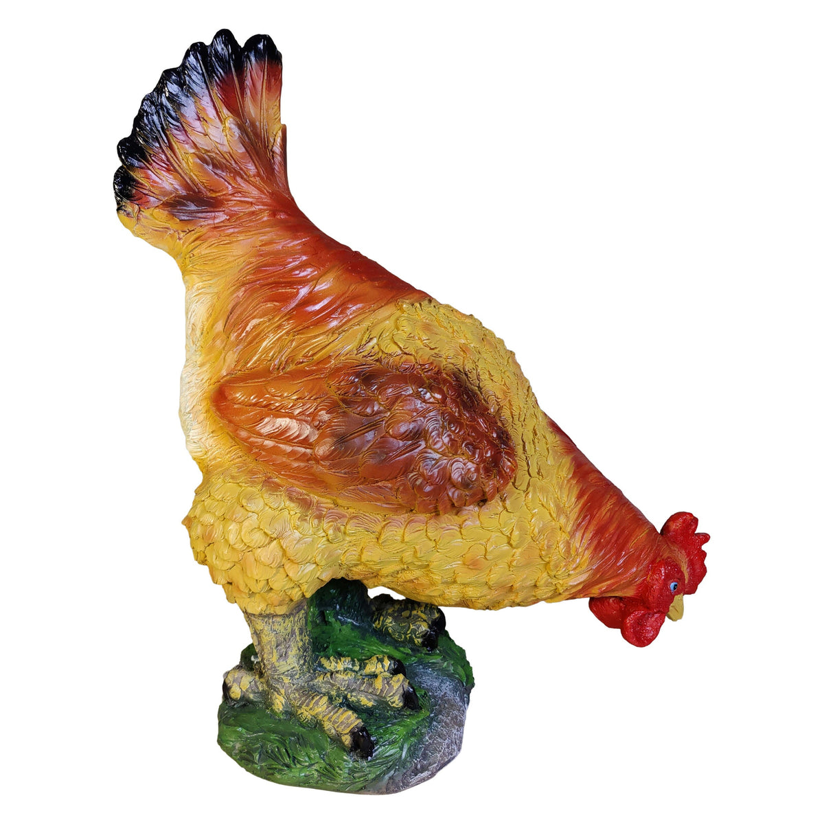 Großes Deko Huhn und Henne – lebensechte Gartenfigur, 55 cm