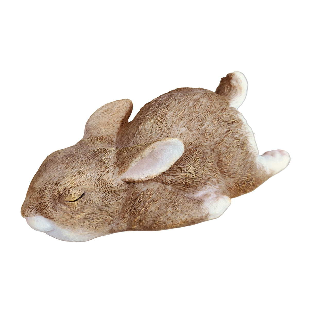 Schlafender Deko Hase aus Polyresin Hasenfigur für Haus & Garten