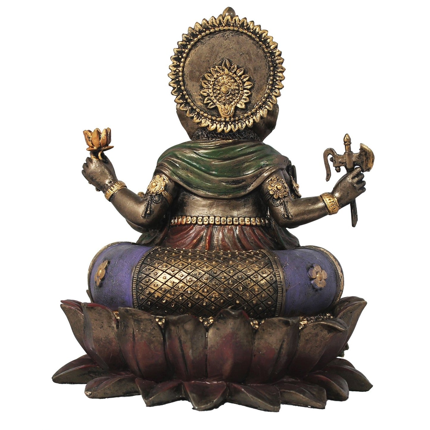 Ganesha Dekofigur in Bronzeoptik – hinduistische Skulptur
