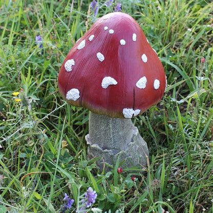 Fliegenpilz 35 cm Dekopilze Pilzfiguren Deko Fliegenpilz - Qualitäts-Dekofigur