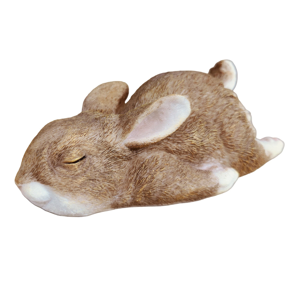 Schlafender Deko Hase aus Polyresin Hasenfigur für Haus & Garten