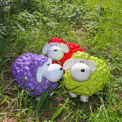Buntes Deko Schaf "Andy" grün Gartenfigur Schaf Dekofigur Schaf lustige Schafe