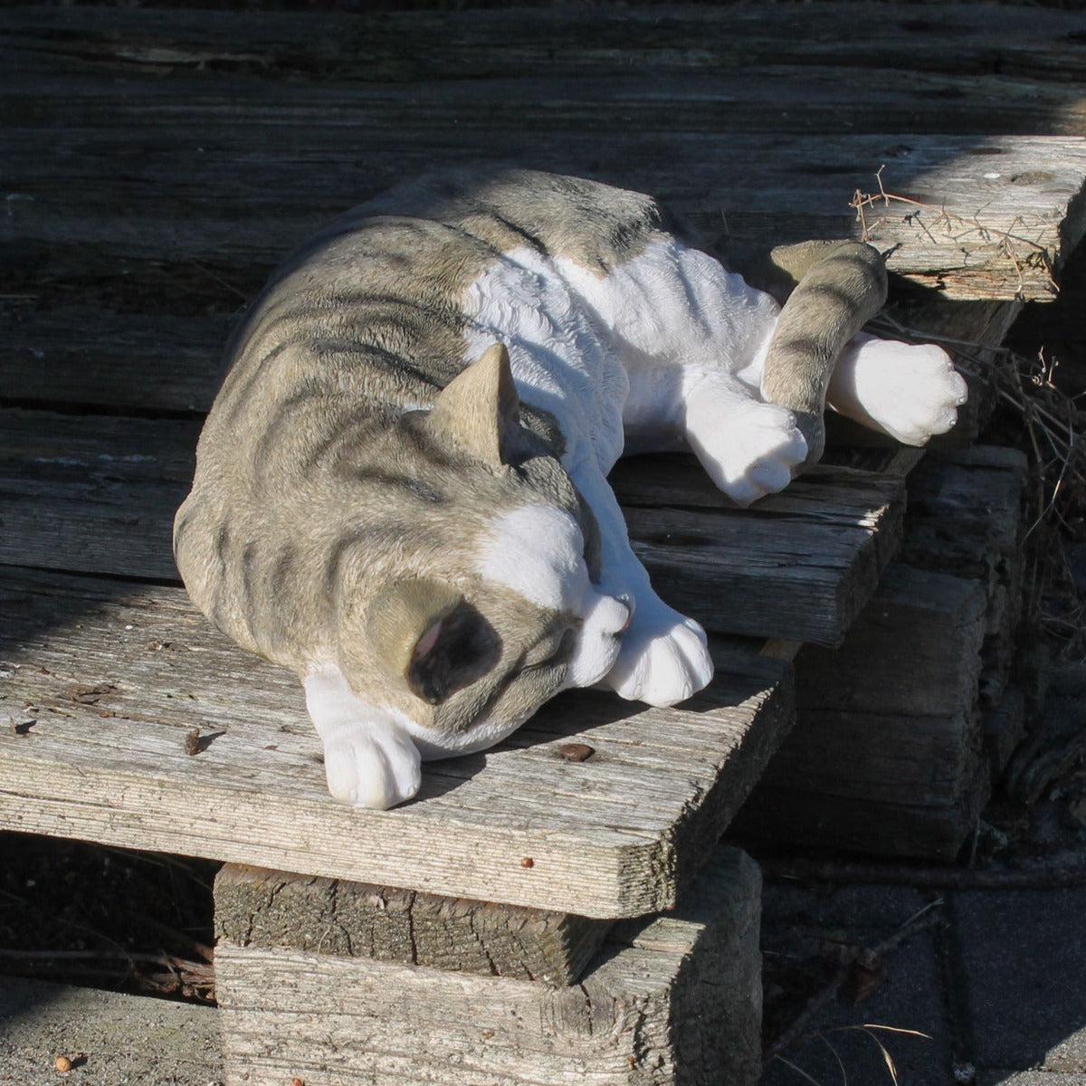 Dekofigur Hauskatze "Murli" Stubentiger Katze Tierdeko Dekoration - Premium Dekoration