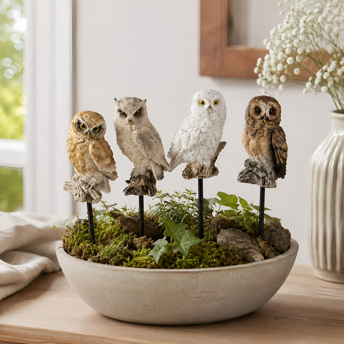 Tierische Blumenstecker & Gartenstecker für Beet und Blumentopf, 6 Motive