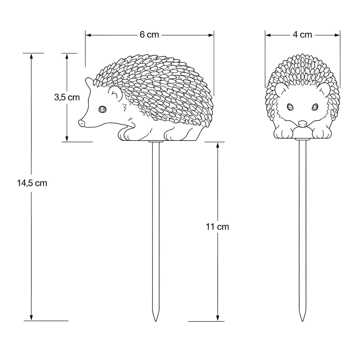Tierische Blumenstecker & Gartenstecker für Beet und Blumentopf, 6 Motive