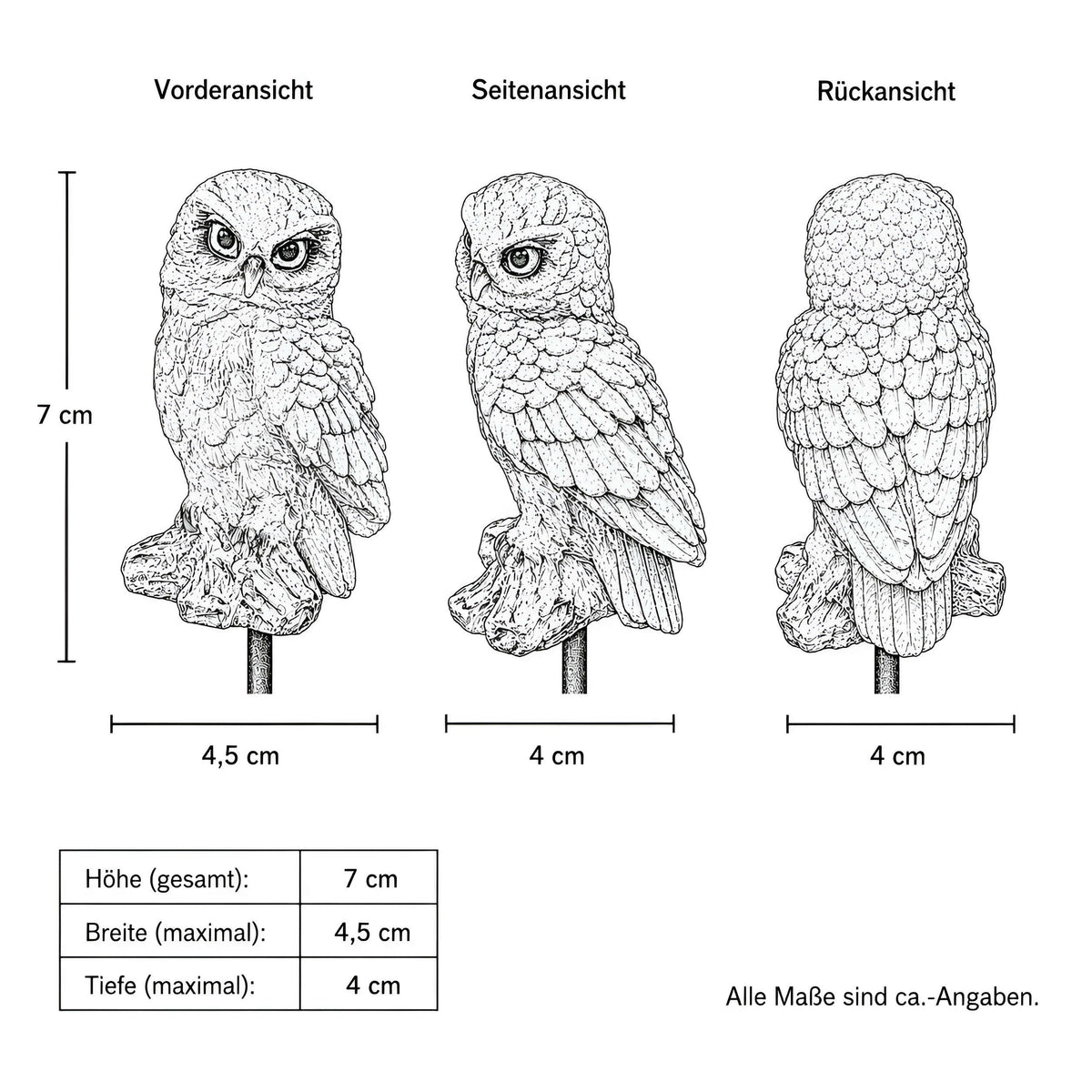 Tierische Blumenstecker & Gartenstecker für Beet und Blumentopf, 6 Motive