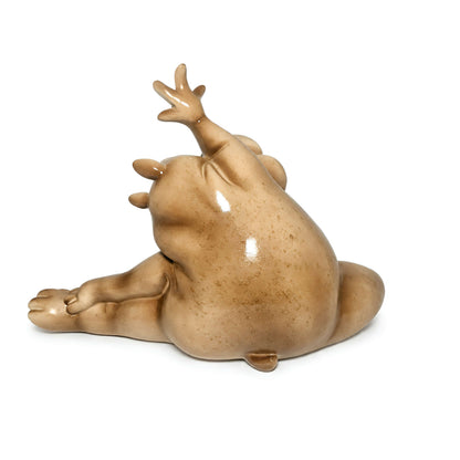 Yoga Nilpferd Dekofigur – glänzende Deko Figur in 2 Posen