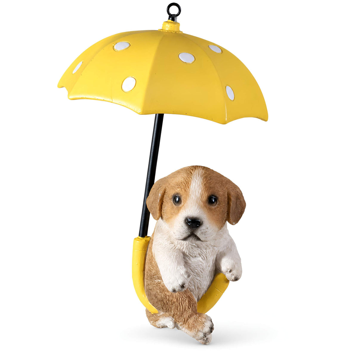 Hängedeko Tierfigur mit Schirm – Fenster- & Gartendeko: Biene, Mops oder Jack Russell