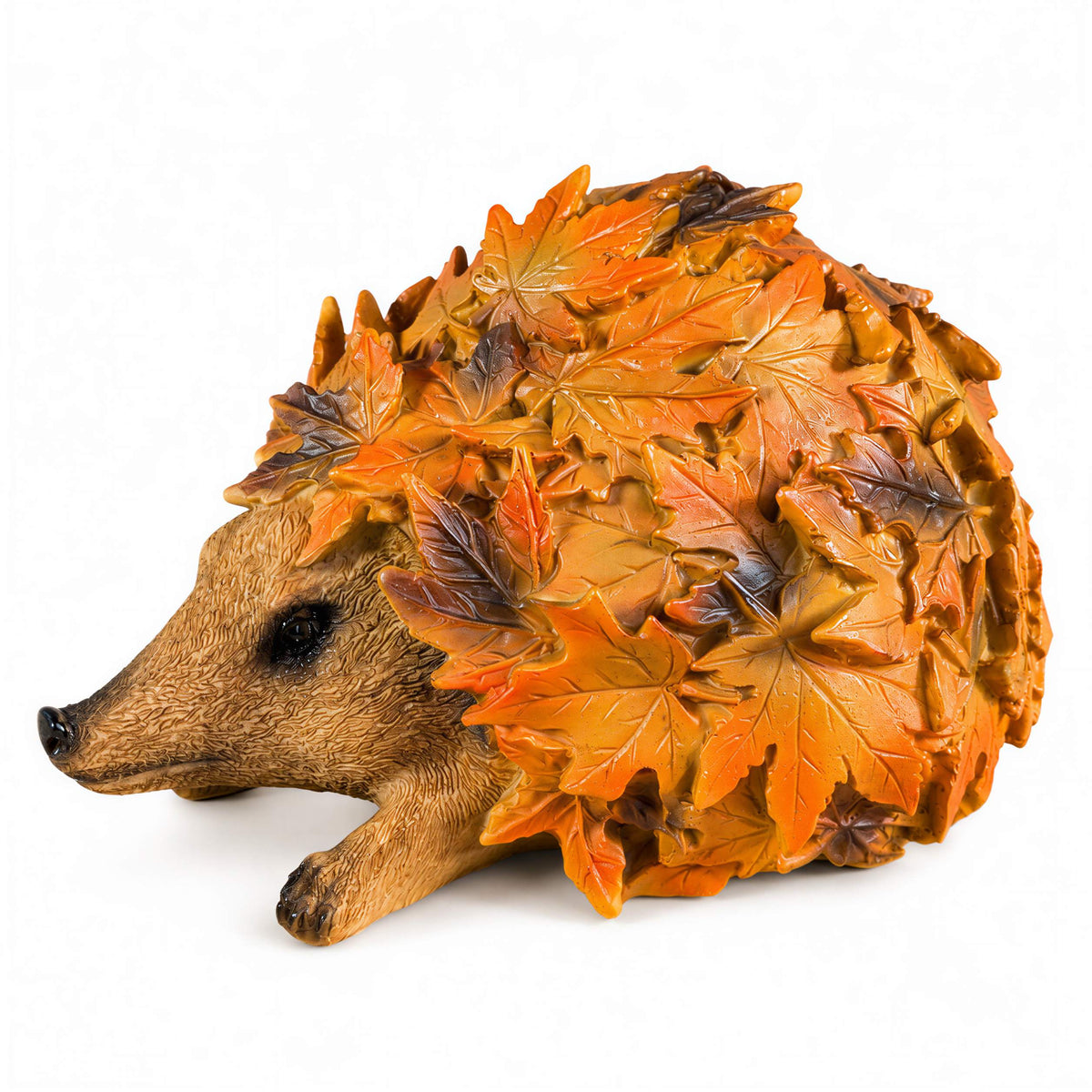 Waldtier-Dekofiguren Eule, Reh, Igel & Eichhörnchen mit Blätterdeko