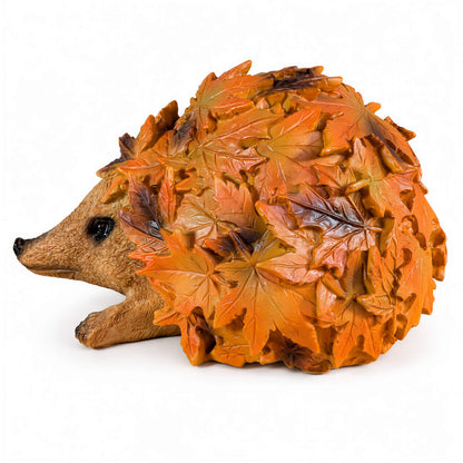 Waldtier-Dekofiguren Eule, Reh, Igel & Eichhörnchen mit Blätterdeko