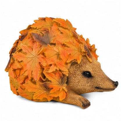 Waldtier-Dekofiguren Eule, Reh, Igel & Eichhörnchen mit Blätterdeko