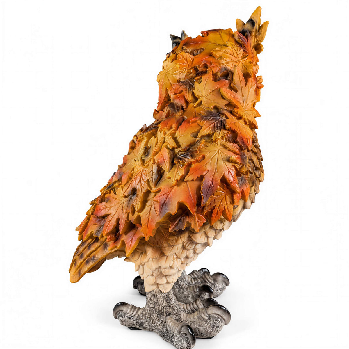 Waldtier-Dekofiguren Eule, Reh, Igel & Eichhörnchen mit Blätterdeko