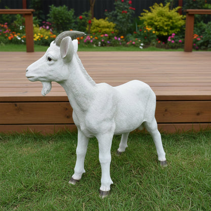 Ziegenbock Figur Bruce - Gartenfigur Ziege als Tierfigur Geißbock Deko für Garten, Terrasse & Hof