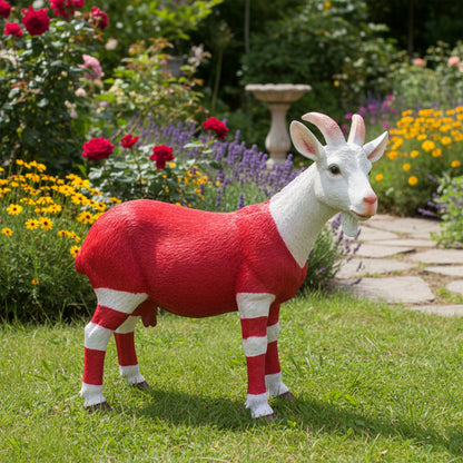Ziegenbock Figur Bruce - Gartenfigur Ziege als Tierfigur Geißbock Deko für Garten, Terrasse & Hof
