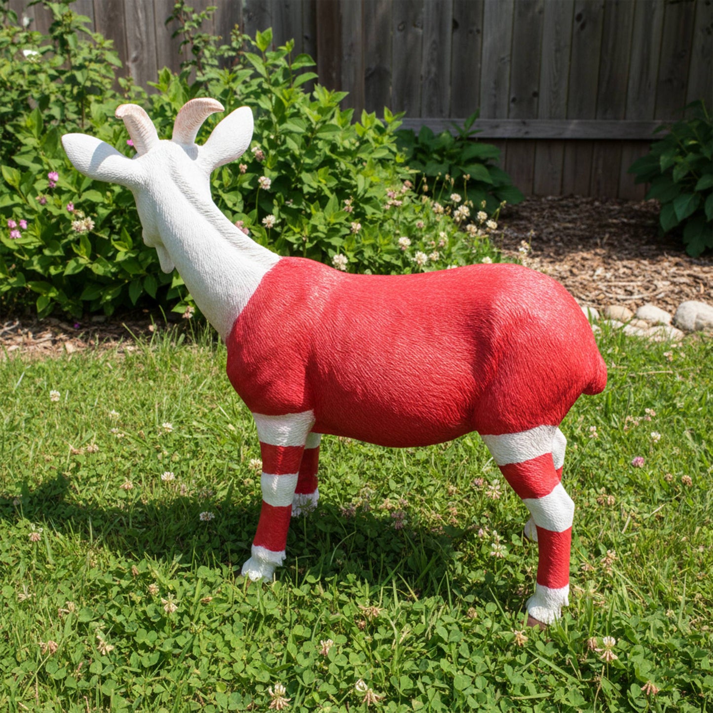 Ziegenbock Figur Bruce - Gartenfigur Ziege als Tierfigur Geißbock Deko für Garten, Terrasse & Hof