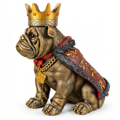 Bulldogge Dekofigur mit Krone – Urban Royals, schwarz oder gold