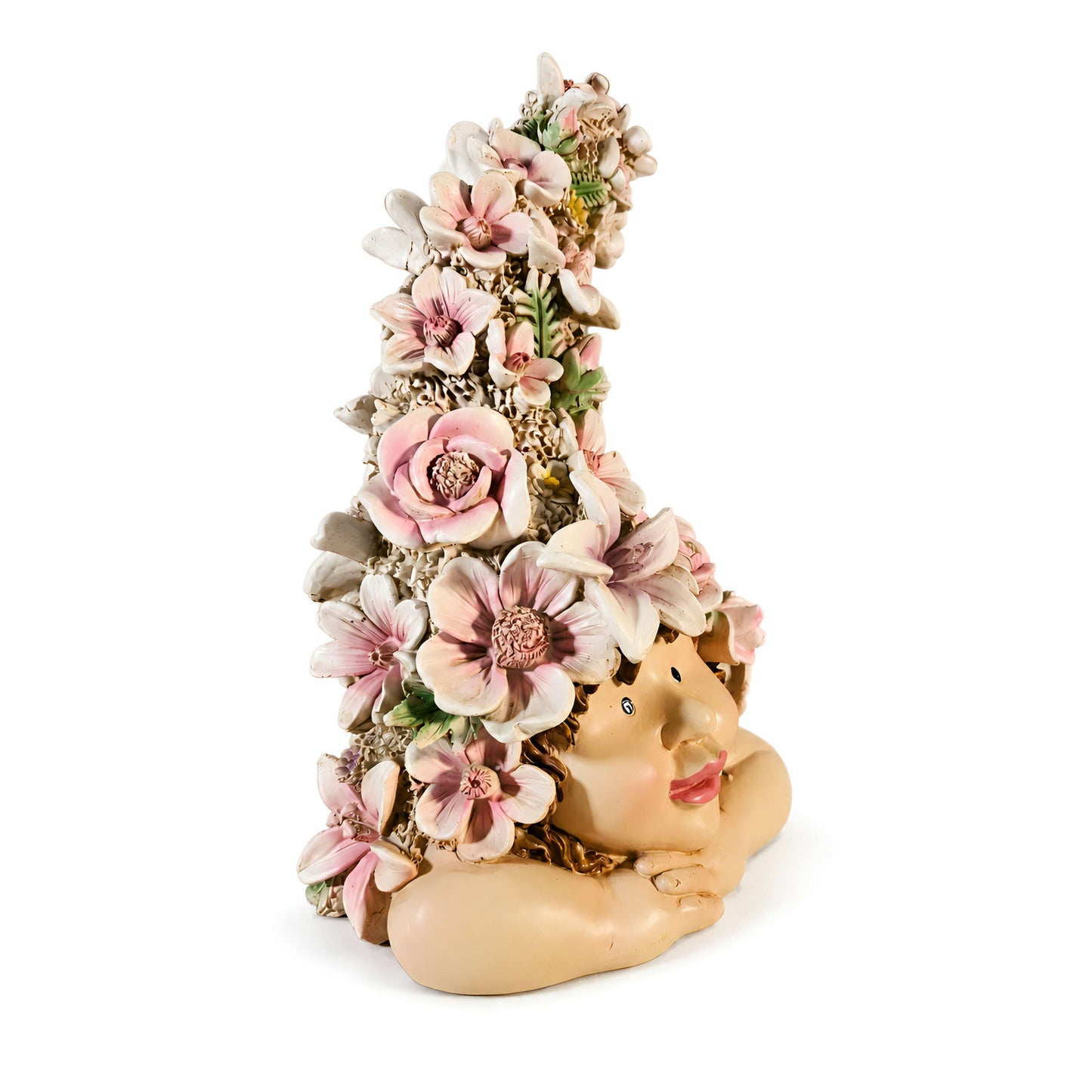 Romantisches Blumenkind – Dekofigur für den Garten in 2 Größen