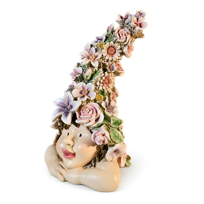 Romantisches Blumenkind – Dekofigur für den Garten in 2 Größen