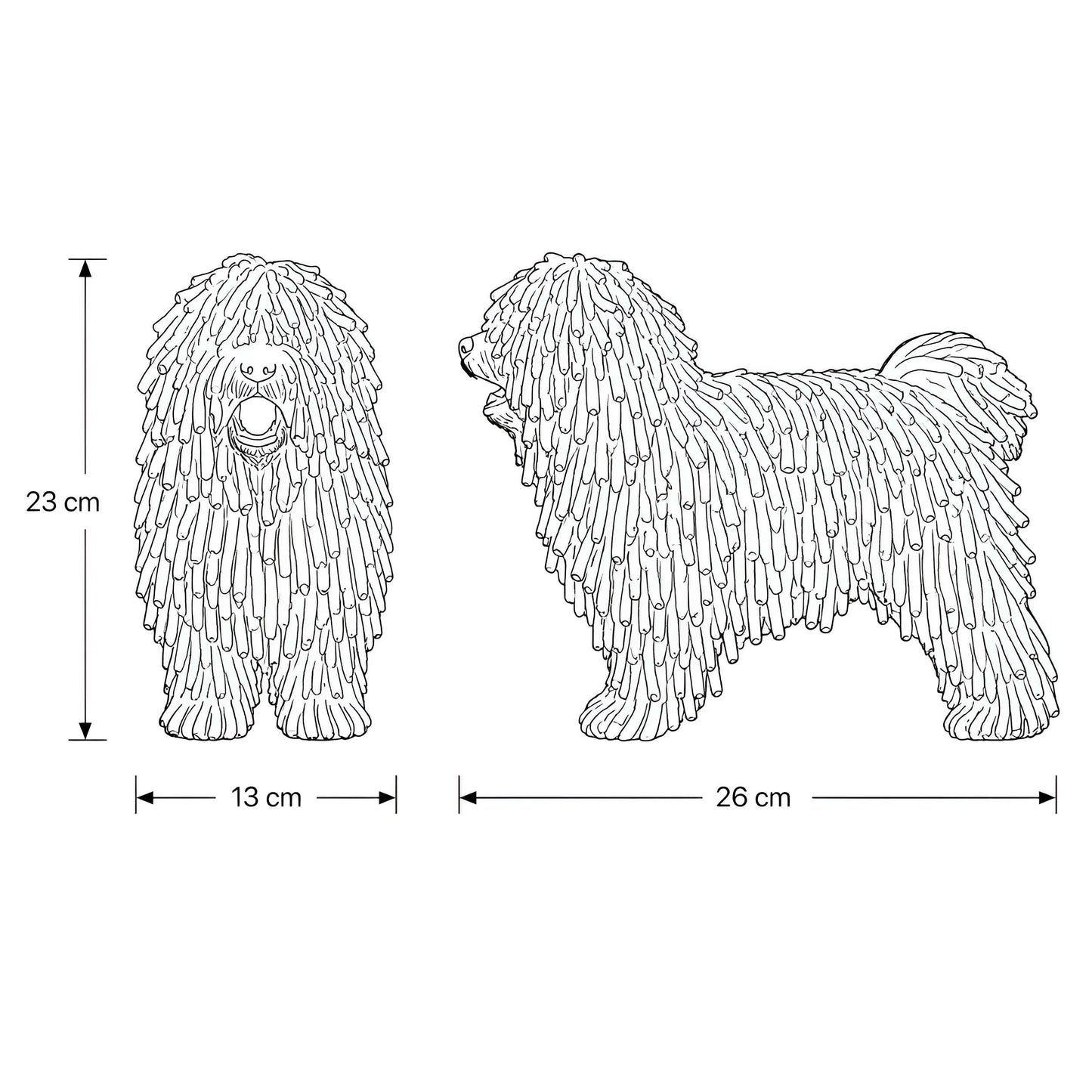 Hundefigur in Treibholzoptik – naturgetreue Dekofigur