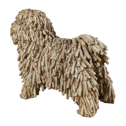 Hundefigur in Treibholzoptik – naturgetreue Dekofigur