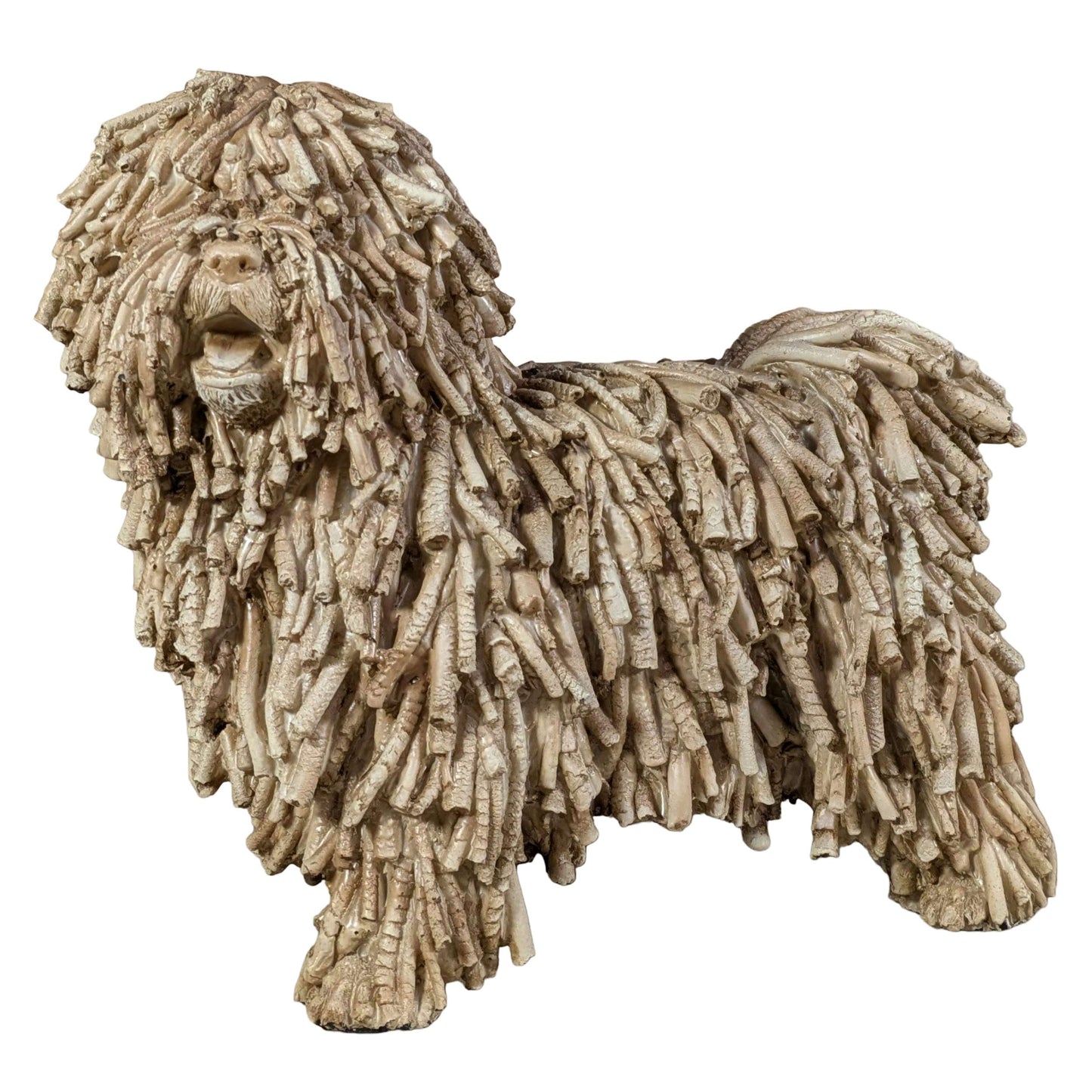 Hundefigur in Treibholzoptik – naturgetreue Dekofigur
