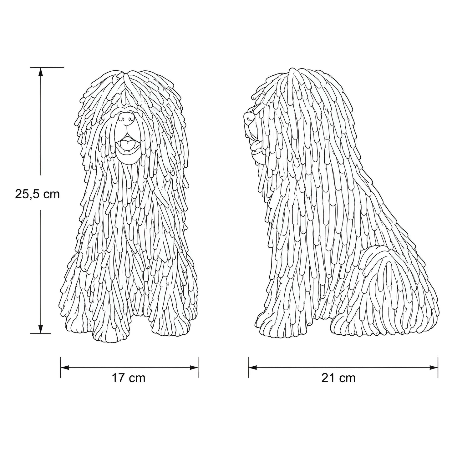 Hundefigur in Treibholzoptik – naturgetreue Dekofigur