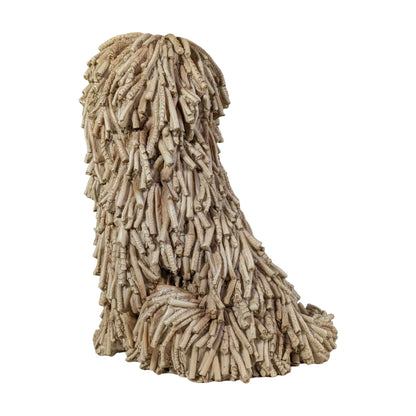 Hundefigur in Treibholzoptik – naturgetreue Dekofigur
