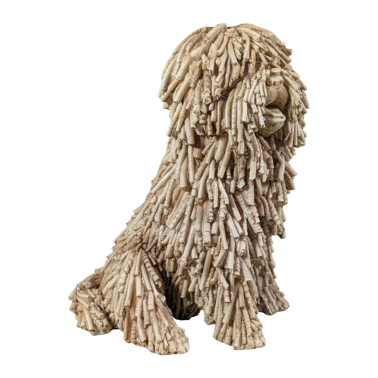 Hundefigur in Treibholzoptik – naturgetreue Dekofigur
