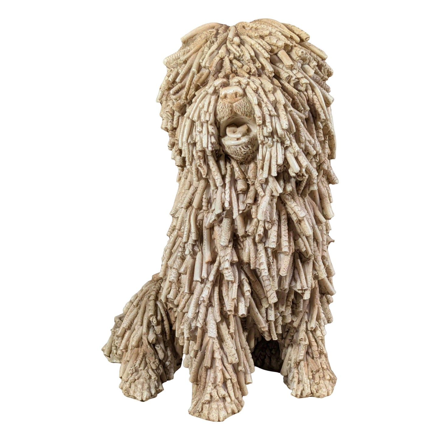 Hundefigur in Treibholzoptik – naturgetreue Dekofigur