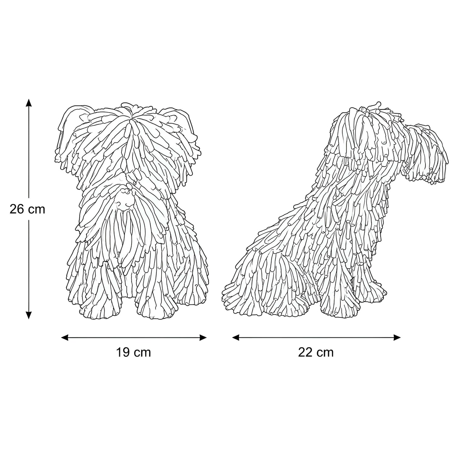 Hundefigur in Treibholzoptik – naturgetreue Dekofigur