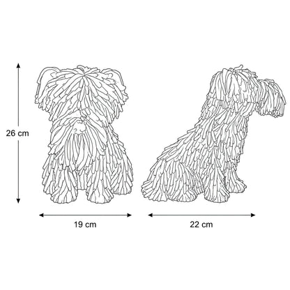 Hundefigur in Treibholzoptik – naturgetreue Dekofigur