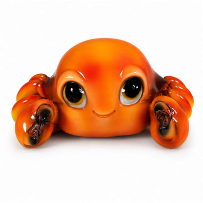 Glänzende Krabbenfigur GlossiBande Krabbe Figur glänzend – Deko in Blau oder Rot, 2 Größen