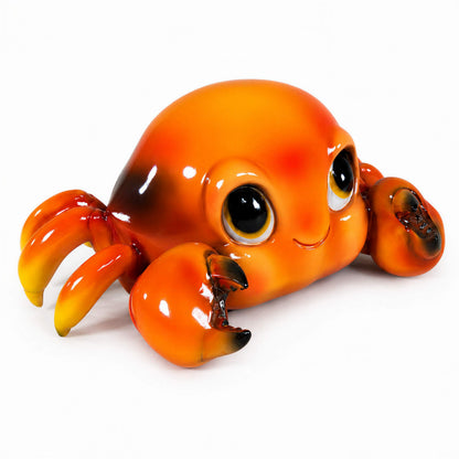 Glänzende Krabbenfigur GlossiBande Krabbe Figur glänzend – Deko in Blau oder Rot, 2 Größen