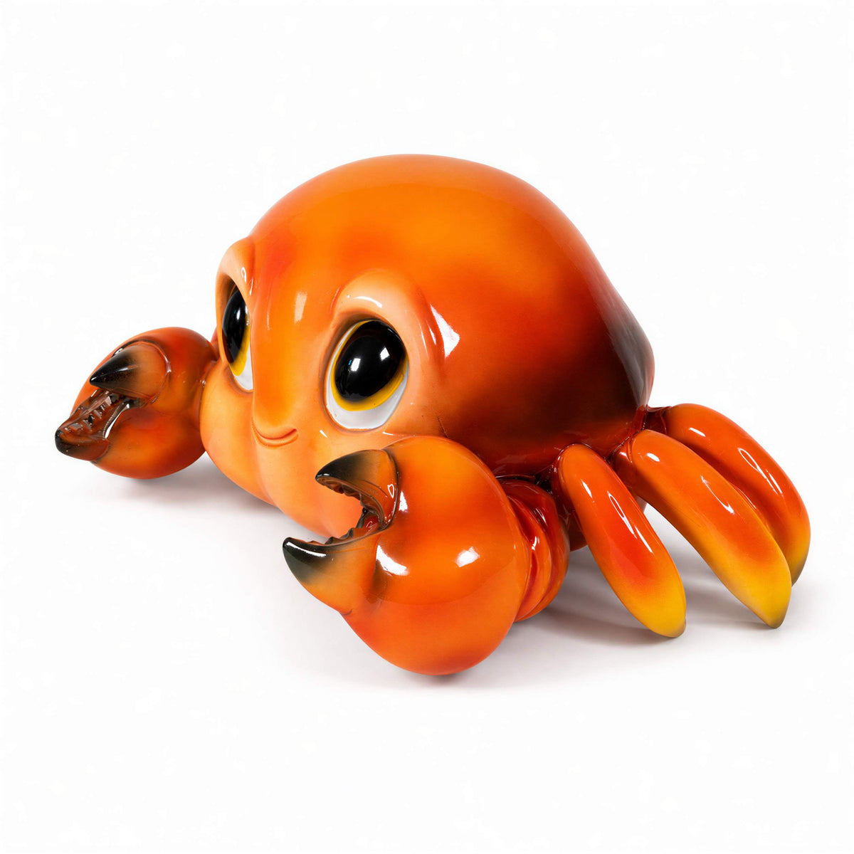 Glänzende Krabbenfigur GlossiBande Krabbe Figur glänzend – Deko in Blau oder Rot, 2 Größen