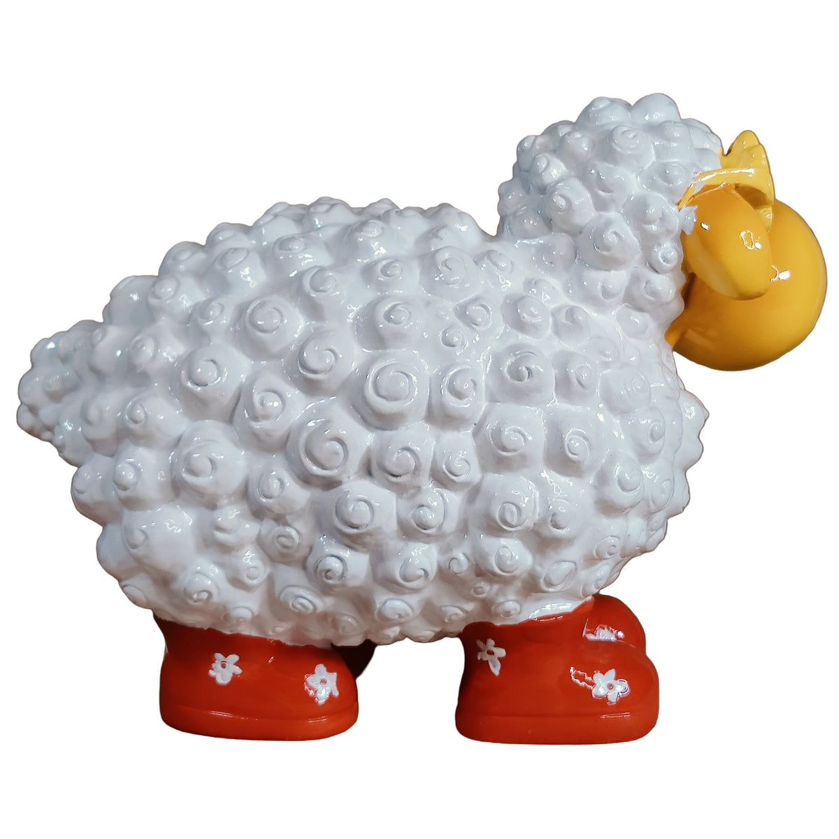 Bunte Schaffiguren mit Blumenbrille – Deko Schaf aus Polyresin für Garten & Zuhause