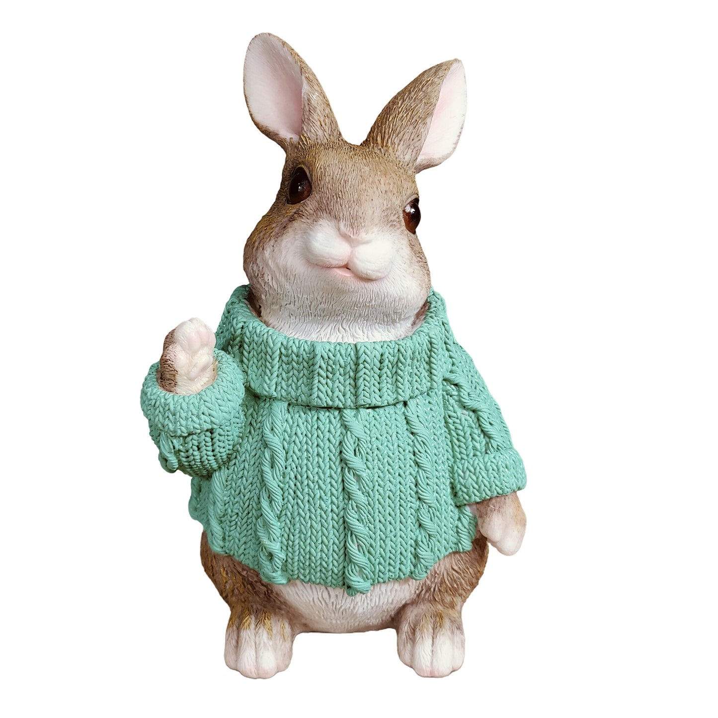 Deko Hase im Pullover als Deko Osterhase - Hasenfigur sitzend für Osterdeko oder Gartenfigur Hase in verschiedenen Farben