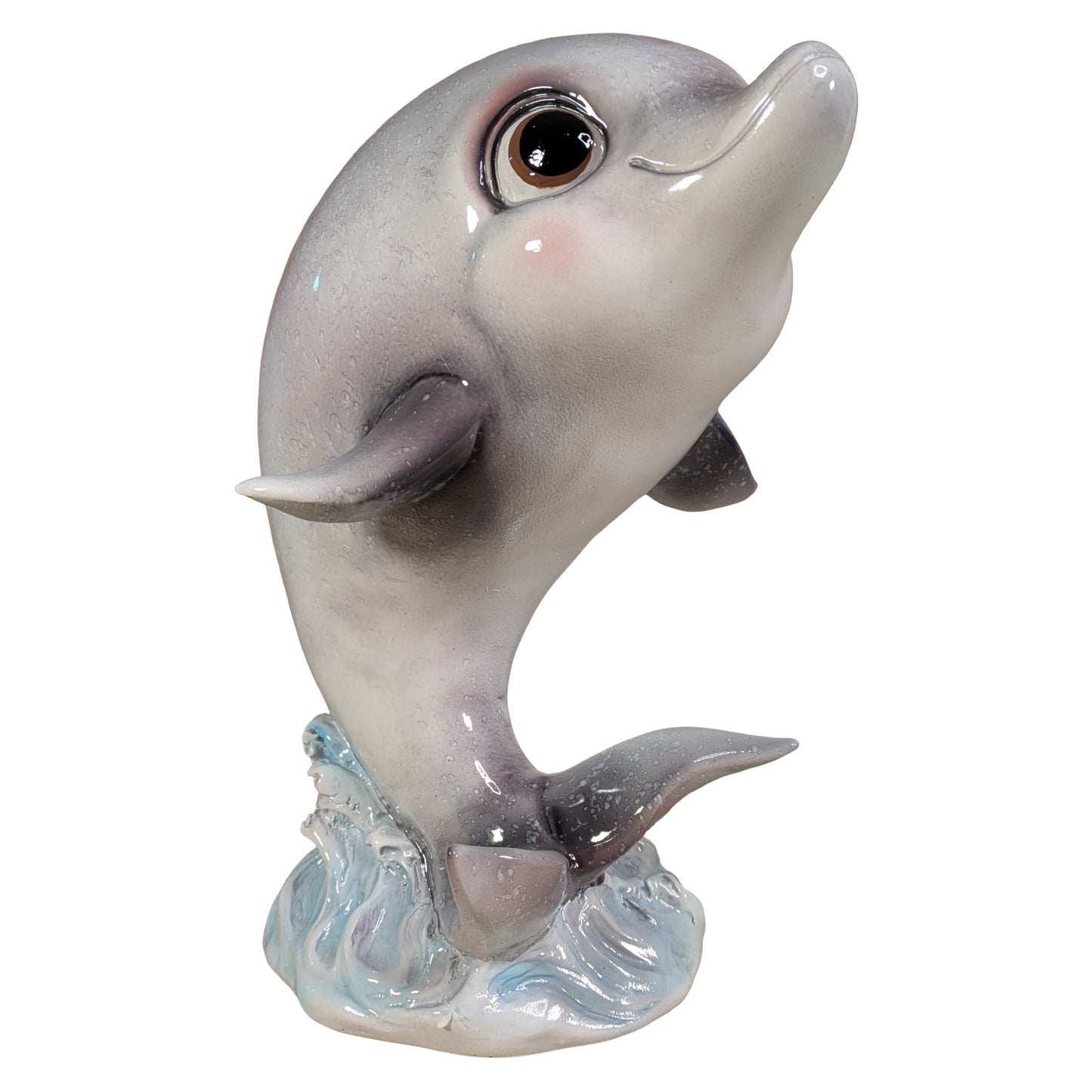 Delfin Dekofigur in Hochglanz – maritime Figur in 2 Größen