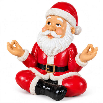 Lustige Weihnachtsmann Figur: Yoga oder kniend, Deko Figur für Haus & Garten