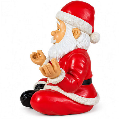 Lustige Weihnachtsmann Figur: Yoga oder kniend, Deko Figur für Haus & Garten