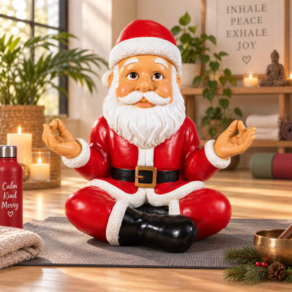 Lustige Weihnachtsmann Figur: Yoga oder kniend, Deko Figur für Haus & Garten