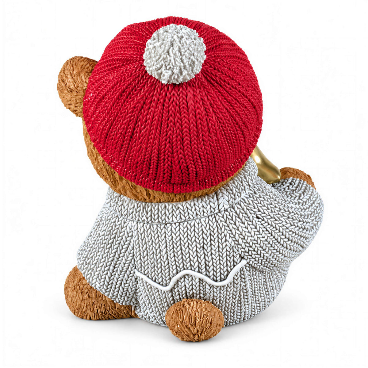 Weihnachtsbär als Dekofigur und Tischdeko Bär Figur mit Stern oder Geschenk