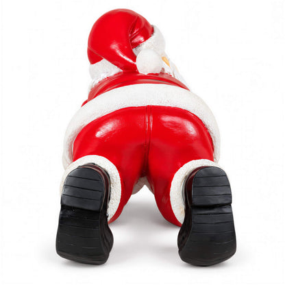 Lustige Weihnachtsmann Figur: Yoga oder kniend, Deko Figur für Haus & Garten