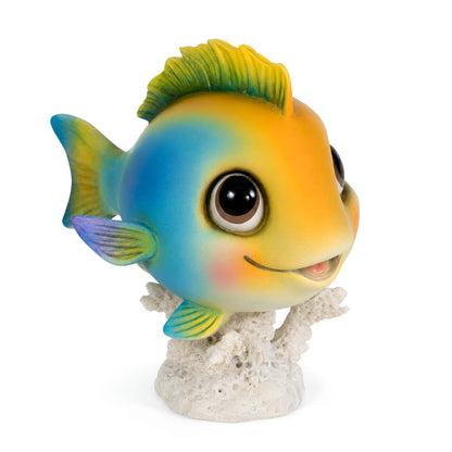 Glänzende Fischfigur GlossiBande in Blau oder Orange – maritime Deko innen & außen