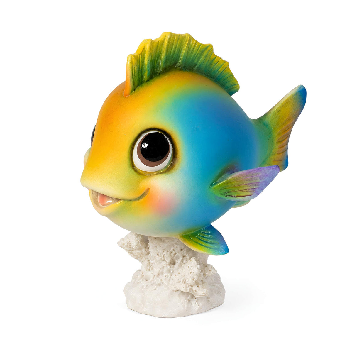 Glänzende Fischfigur GlossiBande in Blau oder Orange – maritime Deko innen & außen