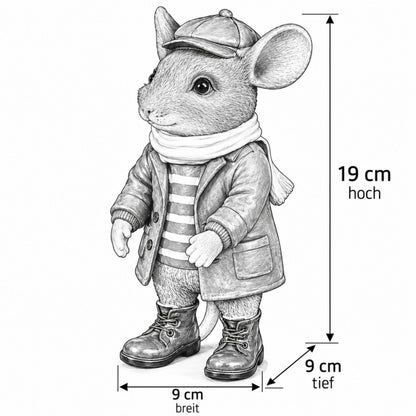3 Motiven Weihnachtsmäuse Figuren aus Polyresin – Tischdeko, Winterdeko