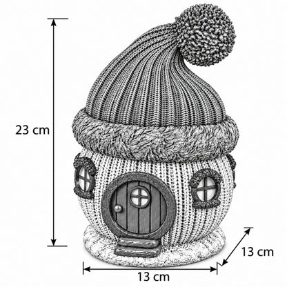 Weihnachtsdeko Wichtelhaus in Strickoptik – Weihnachtsdorf, 4 Varianten